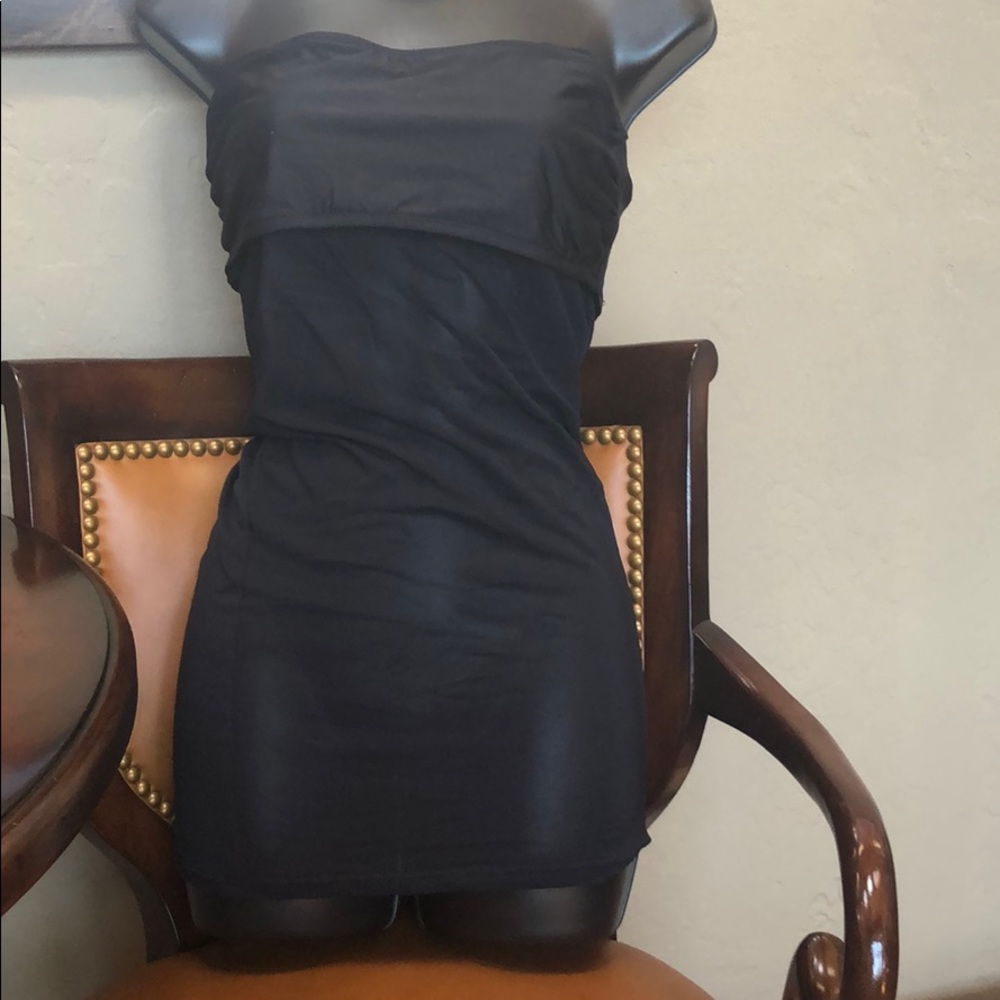 Brand New strapless with sheer bottom swim dress